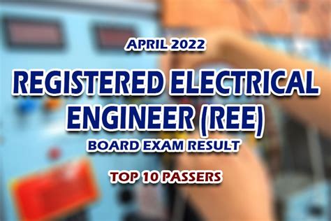 ree result april 2022|Registered Electrical Engineer REE Board Exam Result April .